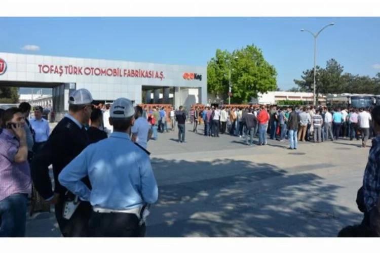 Bursa'da otomotiv işçilerinin eylemi sürüyor