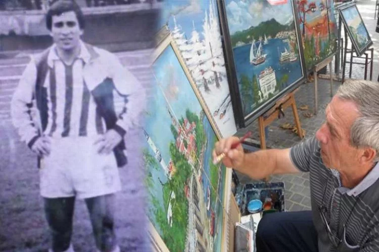 Bursalı eski futbolcu ressam oldu