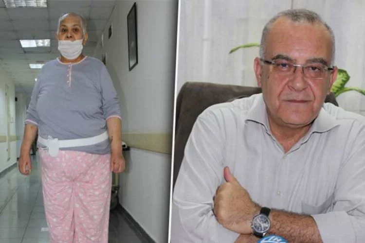 Bursa'da yatağa bağlı hasta bir pil ile ayağa kalktı