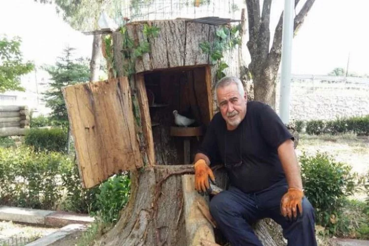 Bursa'da ağaç parçasıyla insanlık dersi