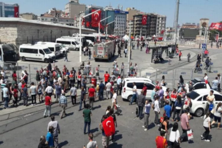 Taksim'de CHP mitingi öncesi bomba ihbarı!