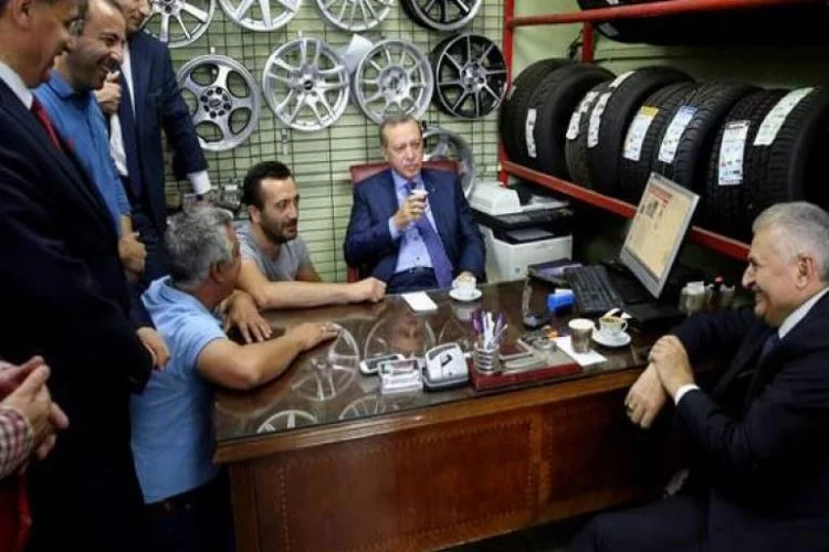 Erdoğan'dan oto lastikçiye: Dur, kolumu koparacaksın
