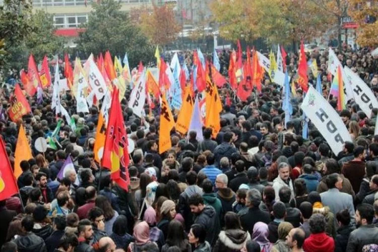 HDP yürüyüşüne polis müdahalesi!