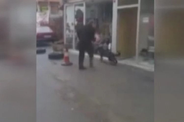 Sokak köpeklerini acımasızca dövdü