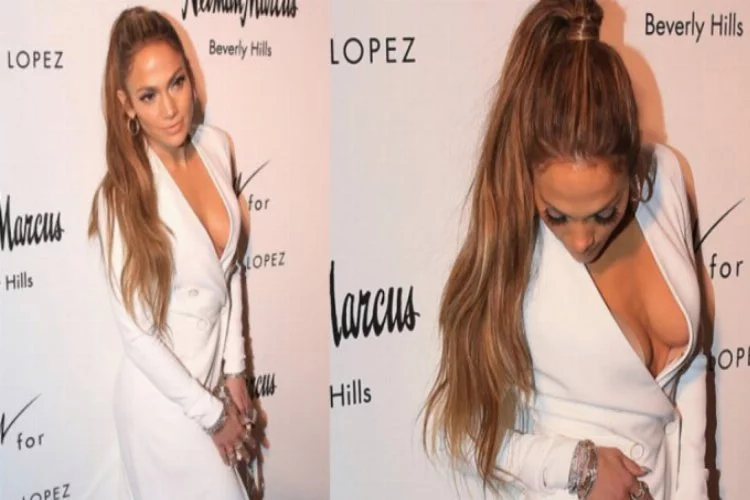 Jennifer Lopez dekoltesine söz geçiremedi