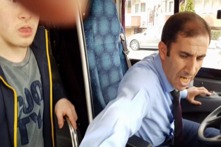 Bursa'daki özel halk otobüsünde skandal olay