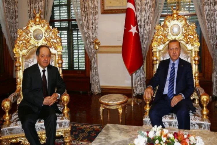 Erdoğan, Mesut Barzani'yi kabul etti
