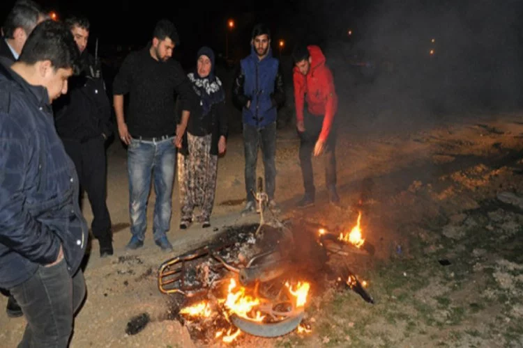 Bursa'da borcunu ödemeyen arkadaşının motosikletini yaktı