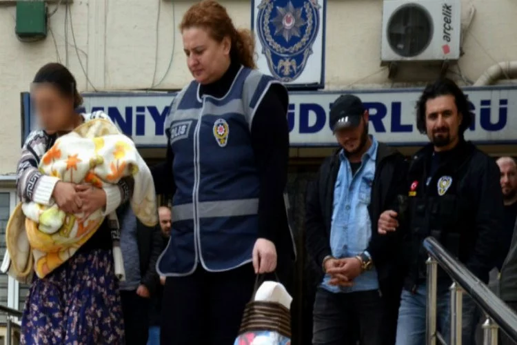 Bursa'da uyuşturucu taciri kadın bebeğiyle gözaltına alındı