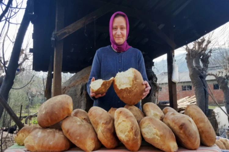 Bursalı köy kadınları ekşi maya ile ekmek üretiyor