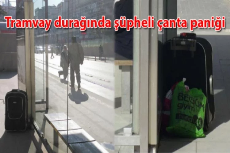 Bursa'da tramvay durağında şüpheli çanta paniği