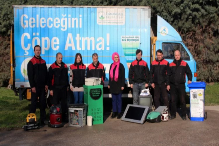 Osmangazi'de 87 bin kilo elektronik atık toplandı