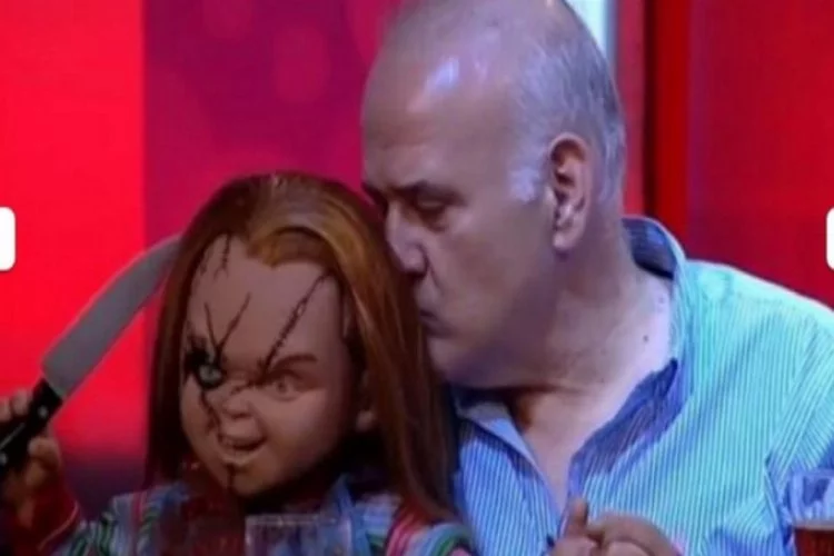 Ahmet Çakar programa Chucky ile çıkınca