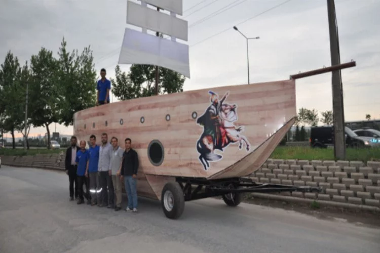 Bursa'da Fatih'in gemilerinin minyatürü yapıldı