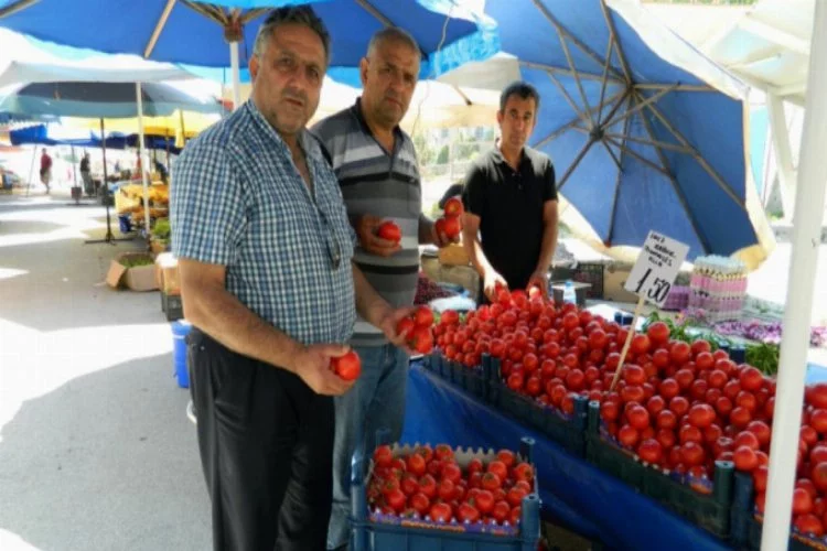 Mudanya'daki köylü pazarına büyük ilgi