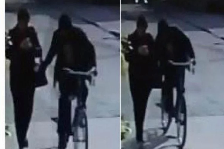 Bisikletli tacizciyi eşi yakalattı!