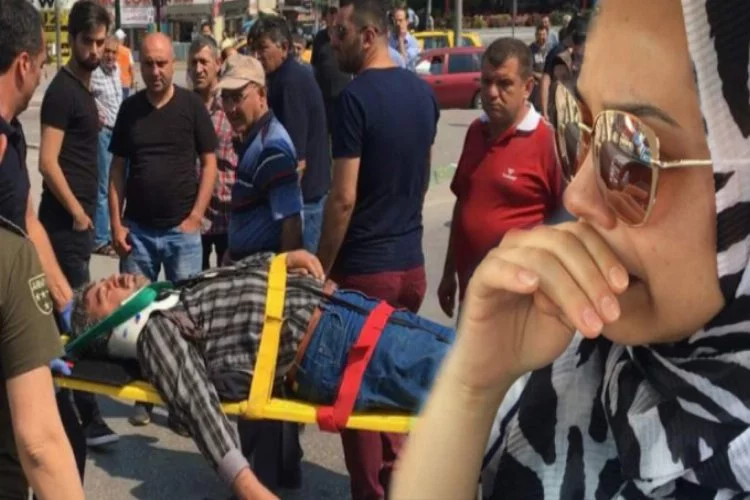 Bursa'da kadın sürücünün zor anları! Gözyaşlarını tutamadı