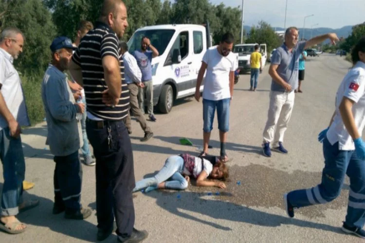 Bursa'da motosiklet sürücüsü genç kız ölümden döndü