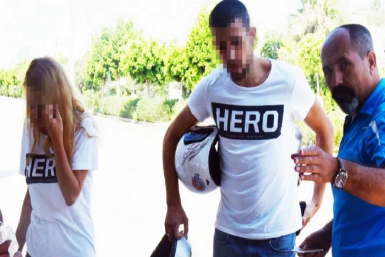 'Hero' tişörtü giyen sevgililere gözaltı