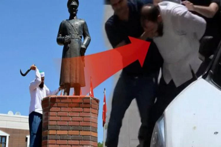 Atatürk heykeline saldıran kişi için karar çıktı