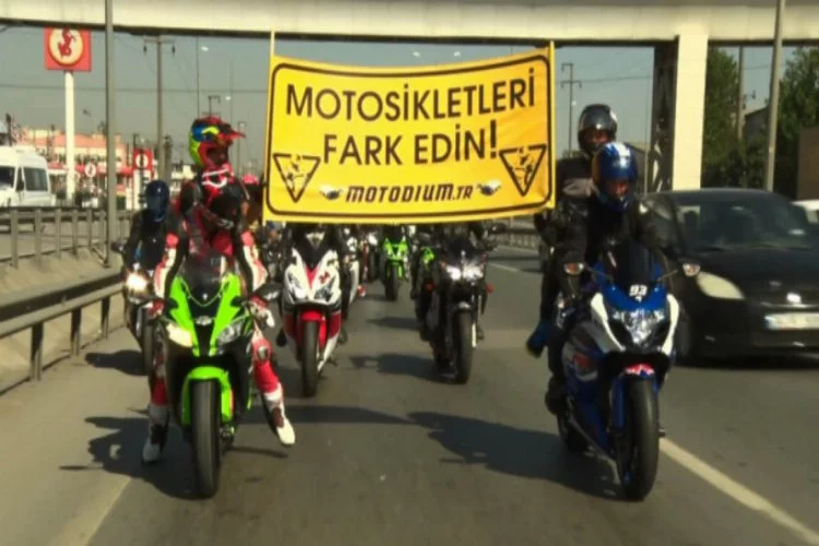 Yüzlerce motorsikletli Bursa'da buluştu