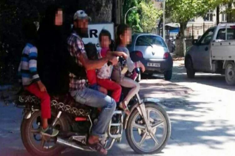 Bursa'da motosikletle tehlikeli yolculuk