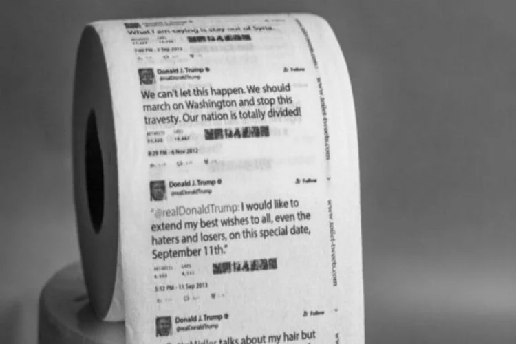 Trump'ın skandal tweetlerini tuvalette kullanıyorlar