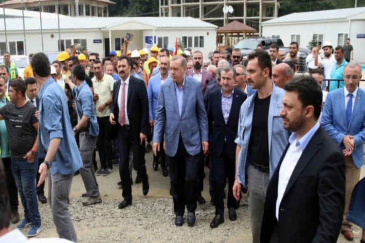 Erdoğan, Rize-Artvin Havalimanı dolgu sahasını inceledi