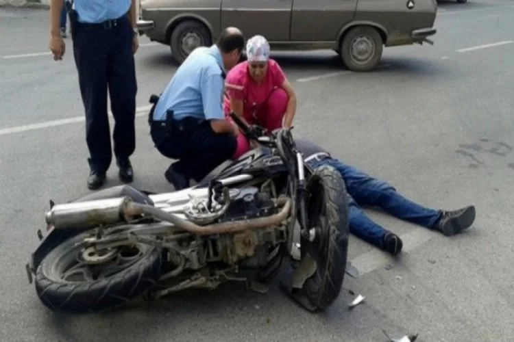 Bursa'da motosiklet kazası... 1 yaralı