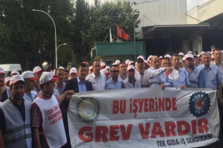 Bursa'da dev fabrikada grev