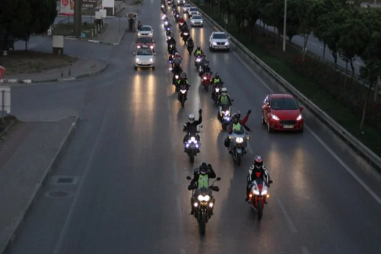 Bursa'da 200 motorla 'Zafer' turu