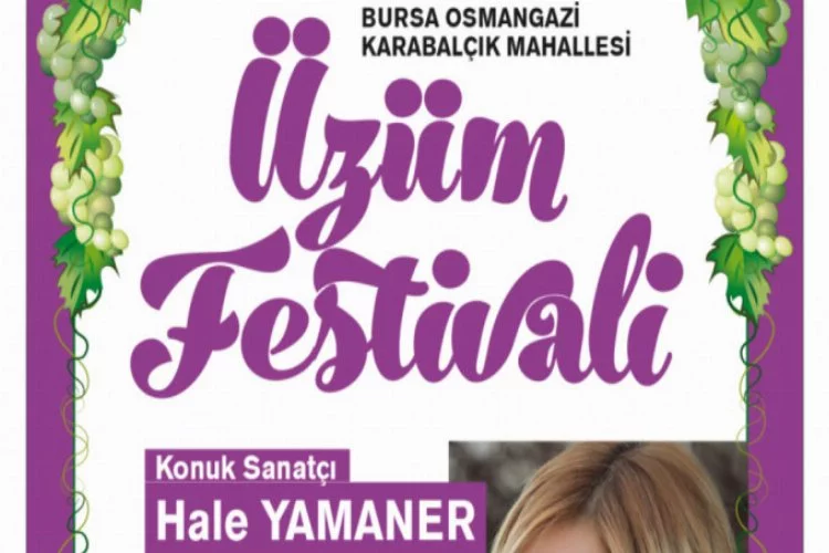 Bursa'nın Osmangazi ilçesinde Üzüm Festivali