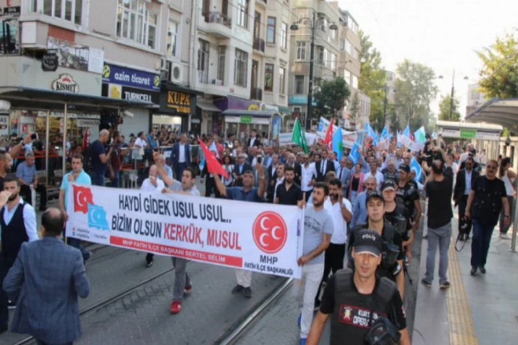 MHP'den "Kerkük Türk'tür Türk Kalacak" yürüyüşü