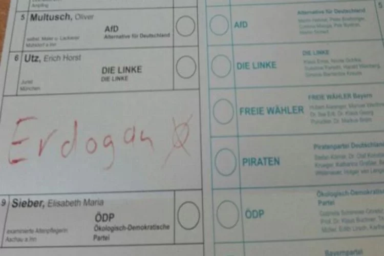 Almanya'daki seçimde Erdoğan'a oy!