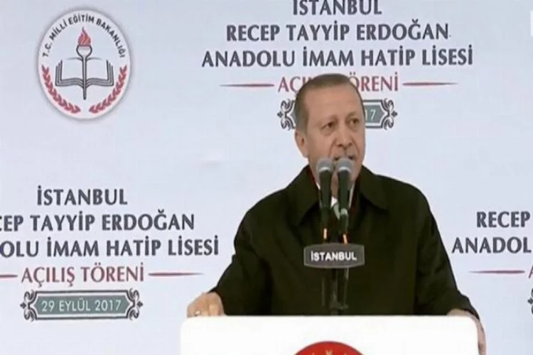 Erdoğan kendi adının verildiği lisenin açılışını yaptı