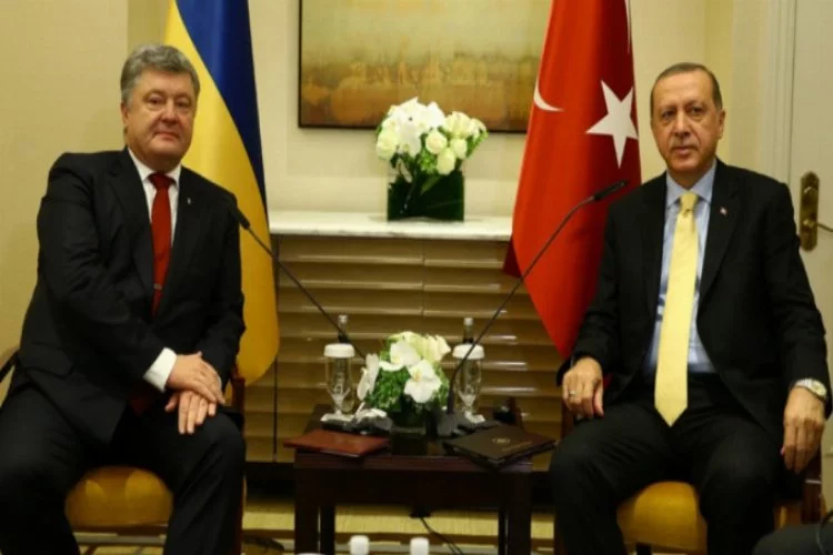 Cumhurbaşkanı Erdoğan, Poroşenko'yla görüştü