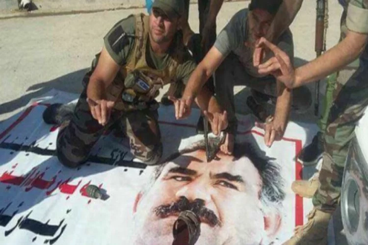 Türkmenler Öcalan posterlerini böyle indirdi