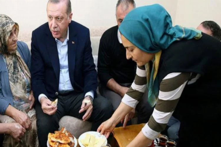 Cumhurbaşkanı Erdoğan'dan çay ziyareti