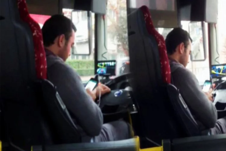 Bursa'da flaş görüntü! Halk otobüsü şoförü...