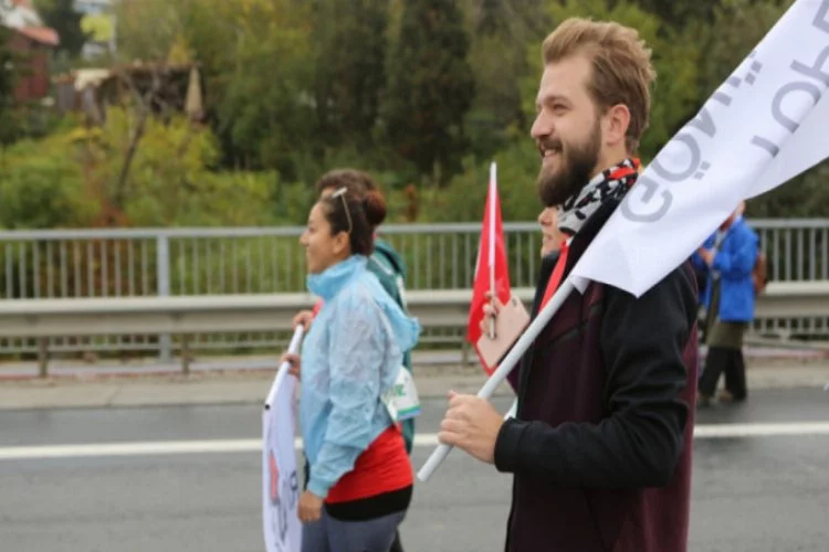 Bursalı genç başkan maratonda koştu