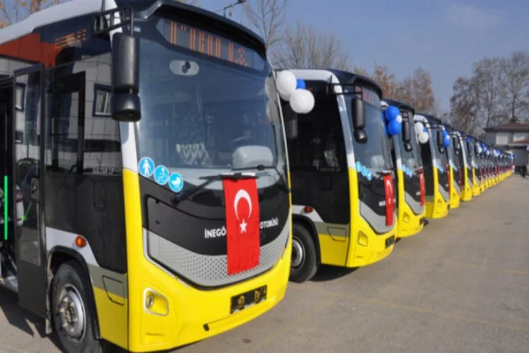 İnegöl'e 110 yeni halk otobüsü