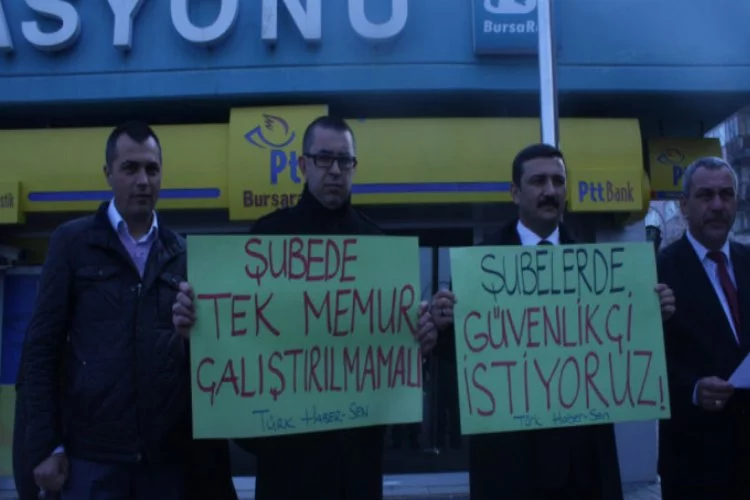 Bursa'da Türk Haber-Sen'den protesto!