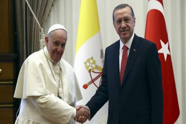 Erdoğan Papa ile Kudüs'ü konuştu