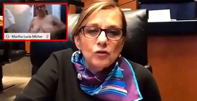 Kamerayı kapalı sanan kadın senatör, toplantının ortasında soyundu!