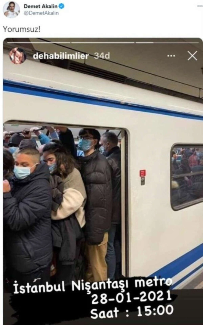 Metro paylaşımıyla dalga konusu olan Demet Akalın, Uludağ'da kayak keyfi yaptı