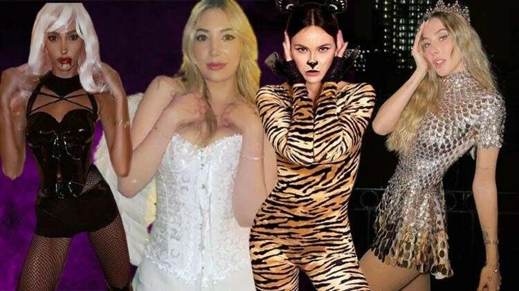 Ünlülerin dikkat çeken Cadılar Bayramı kostümleri!