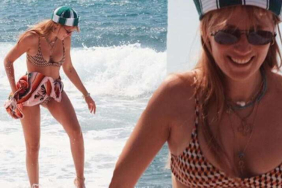 Gizem Karaca'dan bikinili poz