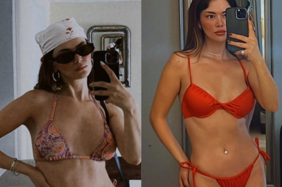 Seray Kaya sere serpe uzandı! Bikinili pozlarında iddialı notu dikkat çekti