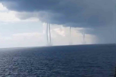 İskenderun'da korkutan görüntü: Çok sayıda hortum oluştu