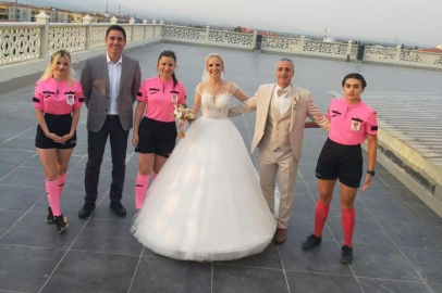 Manisa'da 'hakem' düğünü!